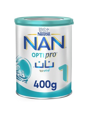 غذاء حليب نستلة نان 1 اوبتي برو عالي الجودة - 0-6 شهور - 400 جم